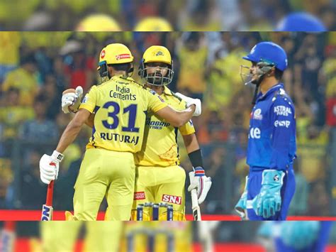 Ipl 2023 Mi Vs Csk मुंबई इंडियन्स का खराब दौर जारी रहाणे जडेजा के