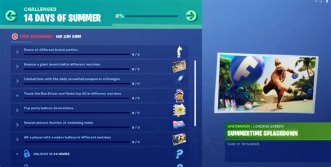 Fortnite Days Of Summer Day Challenge And Reward Fortnite Insider