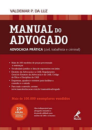 Manual do Advogado Advocacia Prática by Valdemar P da Luz Goodreads