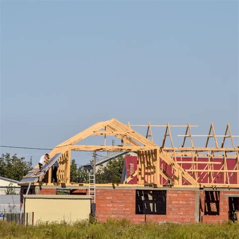 Premium Photo Roof Of The House Under Construction