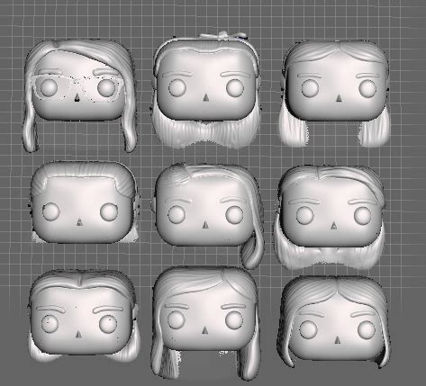 Fichier OBJ Collection Funko Têtes de Filles Design pour imprimante