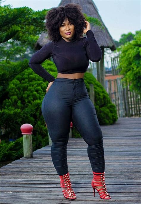 Beautiful Black Woman With Curves And Style