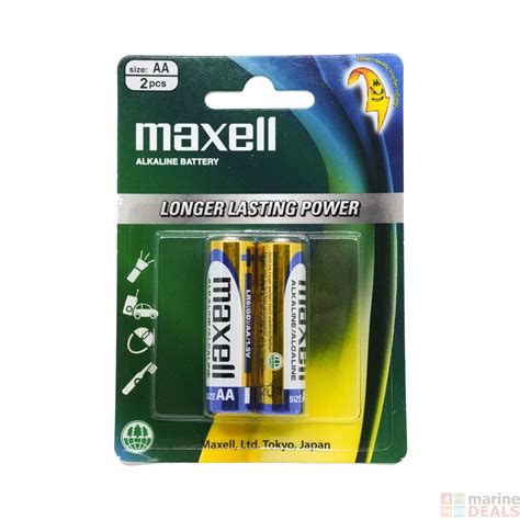Buy Maxell AA Alkaline Battery 2-Pack online at Marine-Deals.co.nz