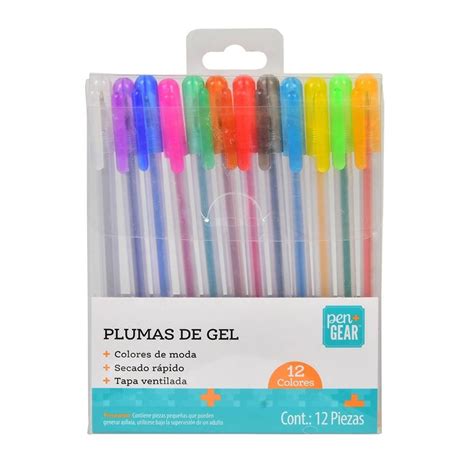 Plumas De Gel Pengear Multicolor 12 Piezas Walmart