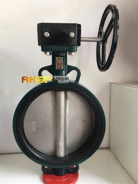 EPDM NBR Rubber Seat Wafer Type Pneumatic Actuator Butterfly Valve