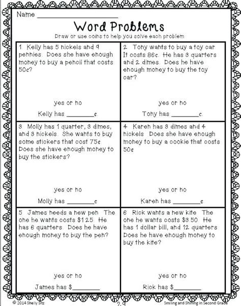 Math Word Problems For 2nd Grade