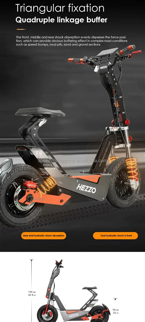 Hezzo Eu Us Warehouse F Off Road Scooter V W Fat Tire Nfc