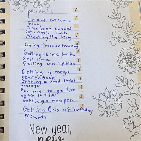 Hope my 8yo cousin’s checklist inspire you all to make a list of things