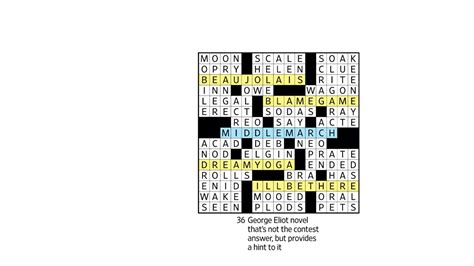 Contest Crosswords 101 Part 3 In Character Wsj