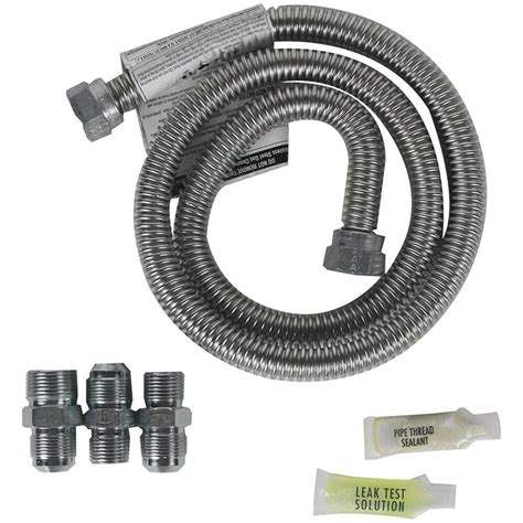 Certified Appliance Accessories 4 Ft Universal Gas Dryer Range Connector Kit