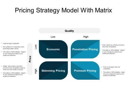 pricing strategy matrix slideteam