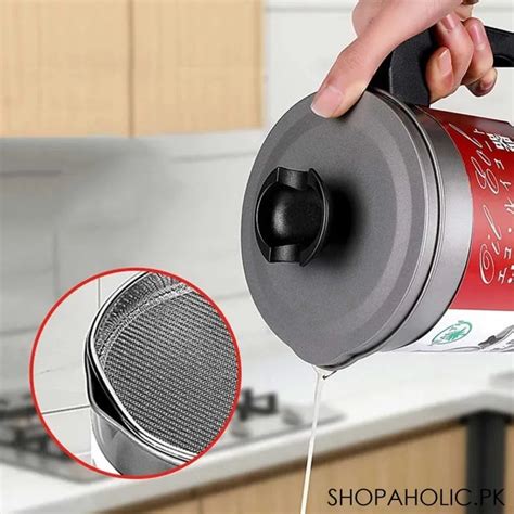 Buy 14l Oil Filter Pot With Strainer Container In Pakistan