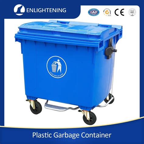 High Quality Wholesale Cheap 660l Plastic Dustbin Blue Outdoor Trash