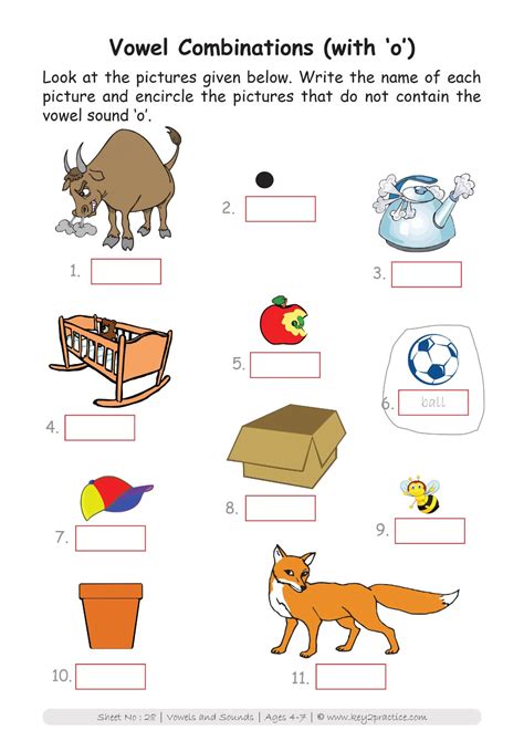 Esl Vowel Sounds Worksheet