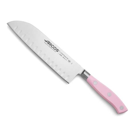 Cuchillo Santoku Rosa Alveolos 180 Mm Serie RIVIERA ROSE ARCOS