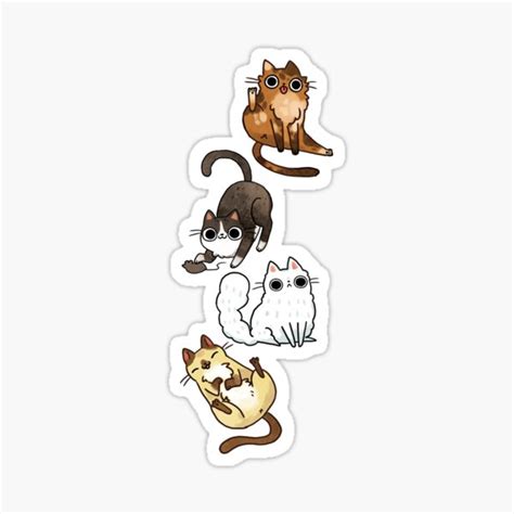 Because Cats Sticker For Sale By Michelledraws Redbubble