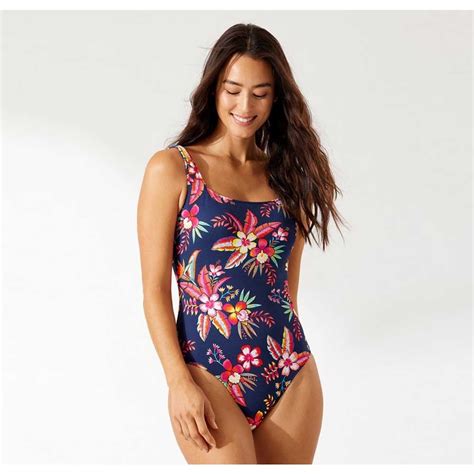 Tommy Bahama Island Cays Tropical Reversible One Piece Swimsuit In Mare