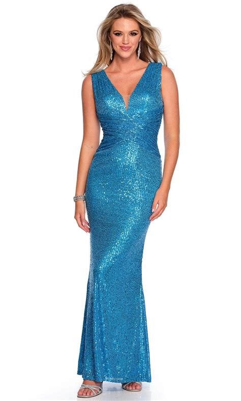 Dave And Johnny 11448 Sequin Ruched Bodice Prom Gown Couture Candy