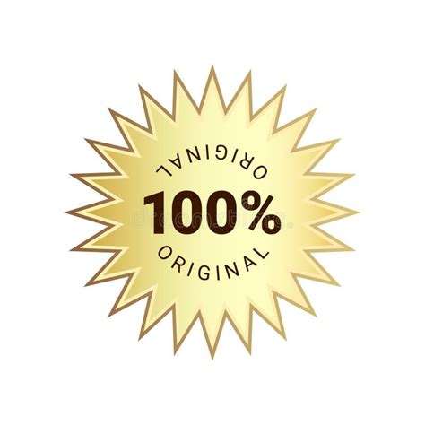 100 Percent Original Product Label Sign Round Golden Premium Quality