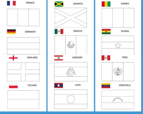 Printable Coloring Pages Of The World Flags