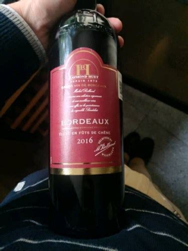 2016 Raymond Huet Élevé en Fûts de Chêne Bordeaux Vivino US