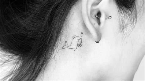 Dainty Behind The Ear Tattoos For The Subtlest Hint Of Ink