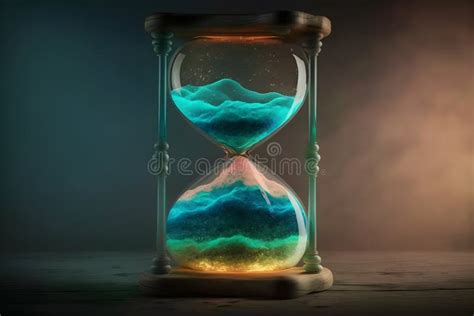 Sand Running Through The Bulbs Of An Hourglass Measuring The Passing Time In A Countdown To A