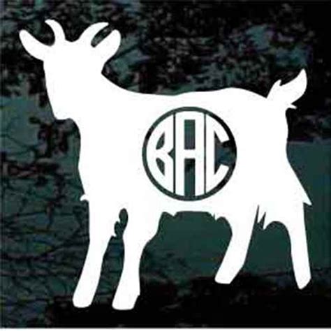 Goat Monogram Decals And Car Window Stickers Decal Junky