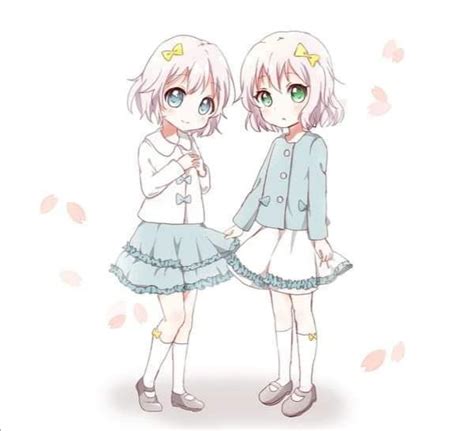 The most adorable twins 💙💚 : r/yuruyuri