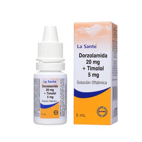 DORZOLAM TIMOLO 20MG 5MG SOLUCIÓN OFTÁLMICA X5ML La Santé