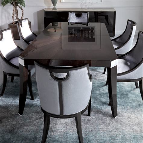 Modern Dark Walnut Dining Table Juliettes Interiors