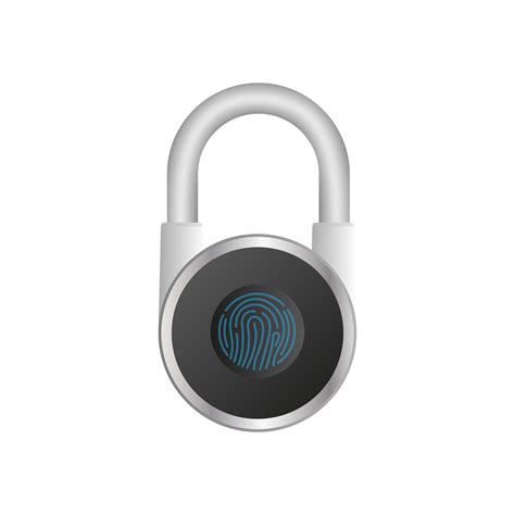 Modern Door Lock With Fingerprint Fingerprint Scanner Metal Padlock