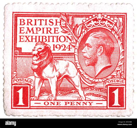 British One Penny Postage Stamp Banque De Photographies Et Dimages à