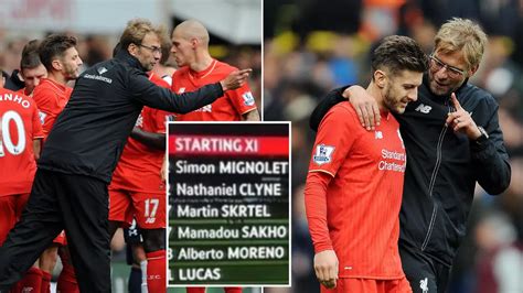 Jurgen Klopps First Ever Starting Xi At Liverpool Shows Just How Much