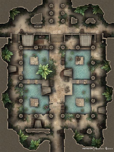 Alkalis Ruined Temple Refuge X Battlemap R Battlemaps