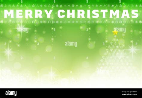 Snowflake And Christmas Tree Illumination Background Material Stock