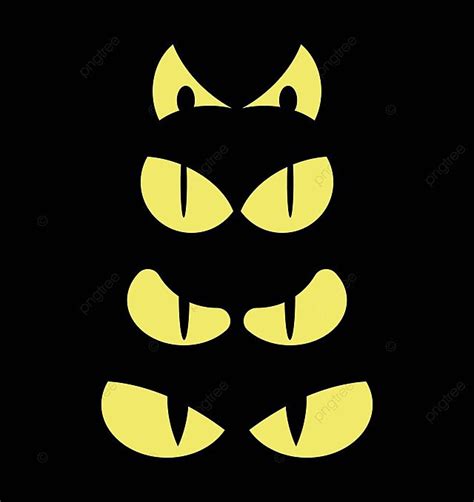 Vector Design Of Spooky And Scary Halloween Eyes Isolated On Black ...