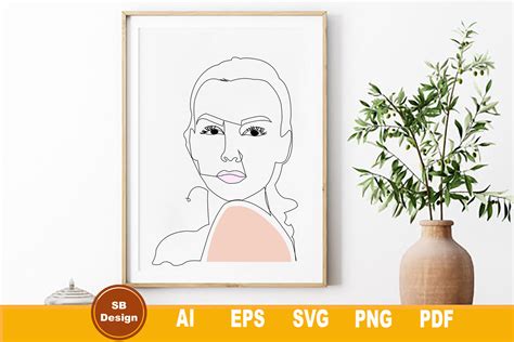 Women Face One Line Art Graphic By Sb Design · Creative Fabrica