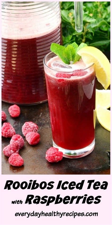 This Fruity Rooibos Raspberry Iced Tea Is Naturally Caffeine Free And