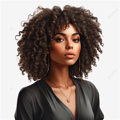 Isolated Portrait Of Stunning Black Woman Isolated Portrait Of