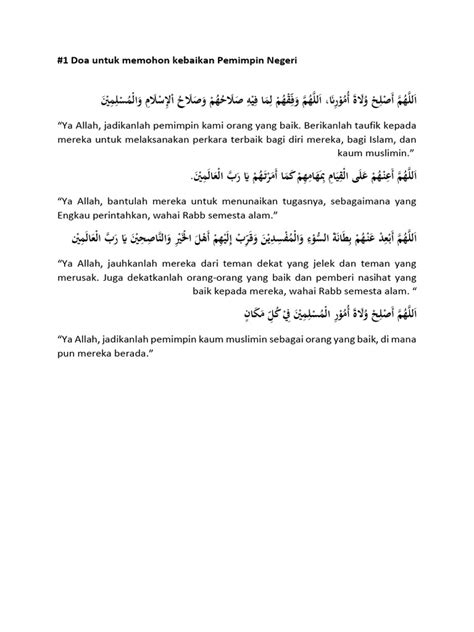 Doa Untuk Pemimpin Pdf