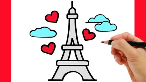 How To Draw A Cartoon Eiffel Tower Captaininvite