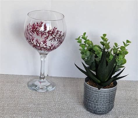 Hand Painted Gin Glass Etsy