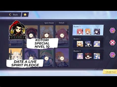 Kotori Special Training Nivel Date A Live Spirit Pledge Hd Gameplay