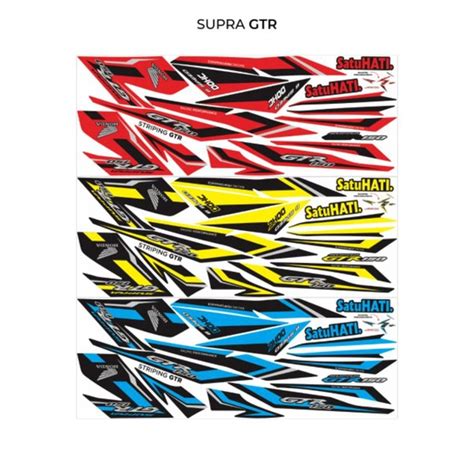 Jual Striping Variasi Stiker Motor Honda Supra GTR 150 Decal Semi