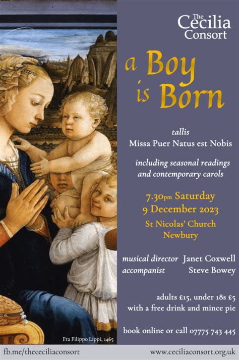 A Boy Is Born The Cecilia Consort At St Nicolas Church Event Tickets