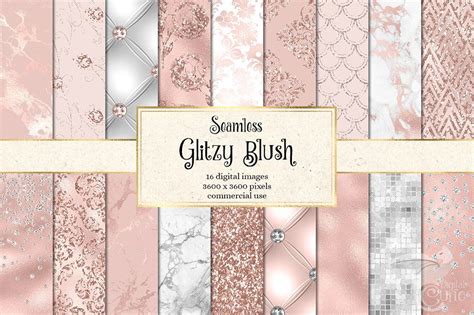 Glitzy Blush Digital Paper Artofit