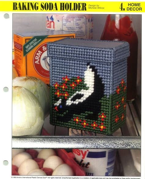 Plastic Canvas Digital Pdf Pattern Baking Soda Holder Etsy