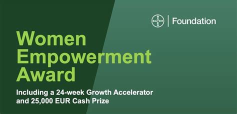 Bayer Foundation Women Empowerment Award 2021 For Female Entrepreneurs