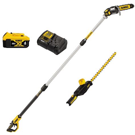 DEWALT 20V MAX Lithium-Ion Cordless Pole Saw and Pole Hedge Trimmer ...